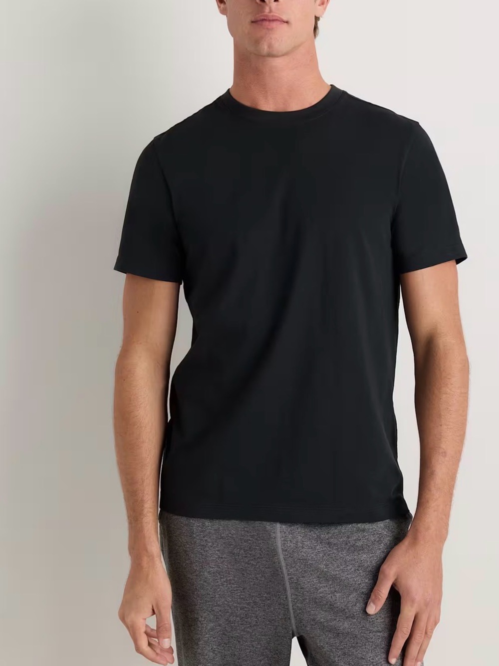 Quince Men Black T-Shirt Crew Neck Supima Cotton Micromodal Stretch Tee Sz S